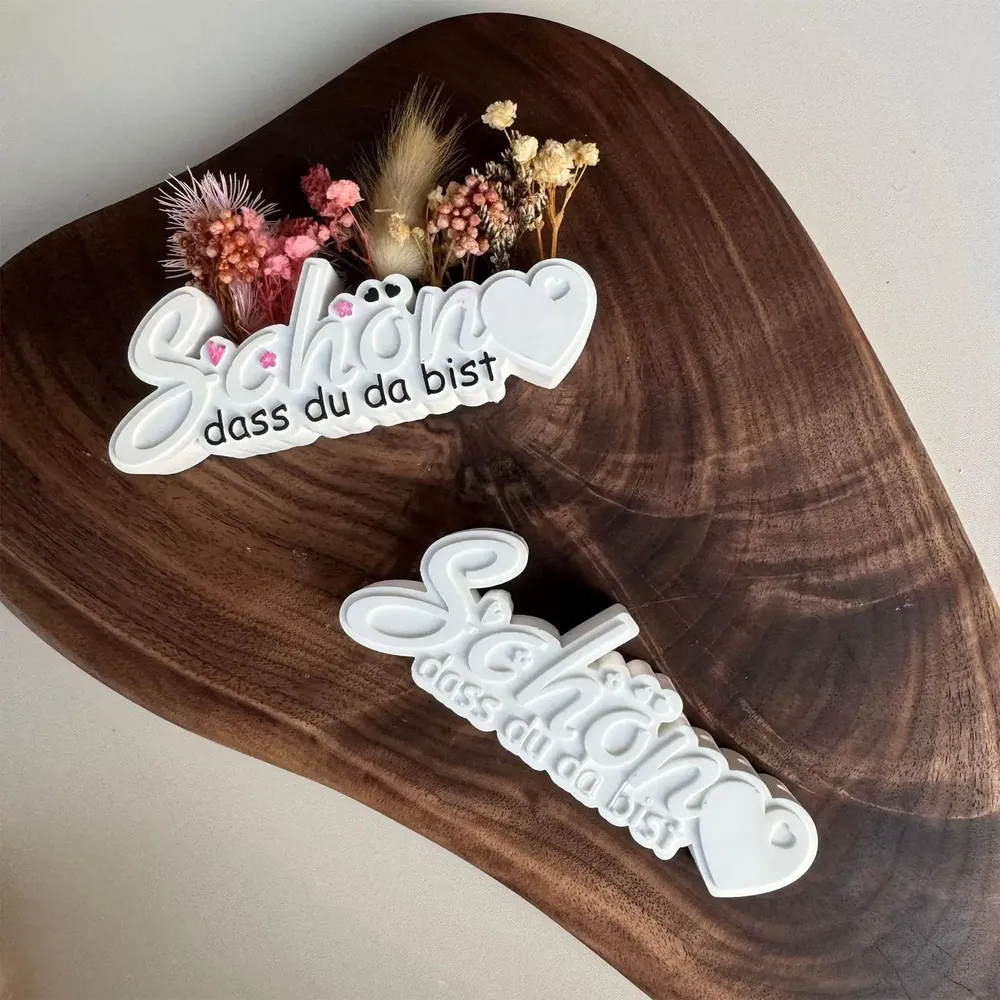 Moule silicone lettres allemandes pour loisirs créatifs vases