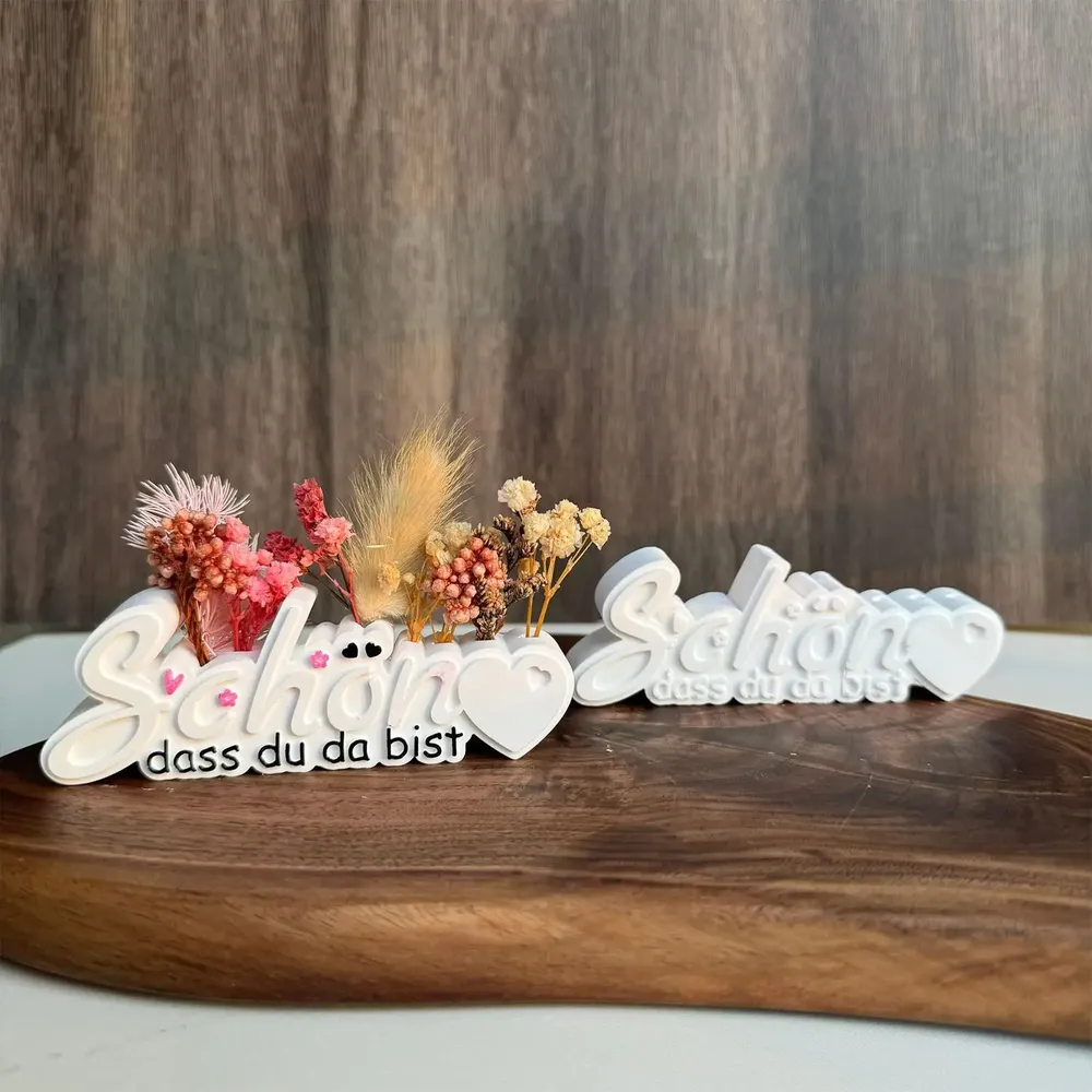 Moule silicone lettres allemandes pour loisirs créatifs vases
