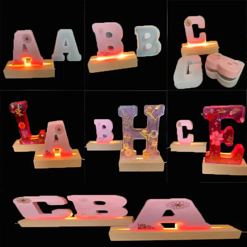 Moule silicone lettres alphabet pour décoration et artisanat