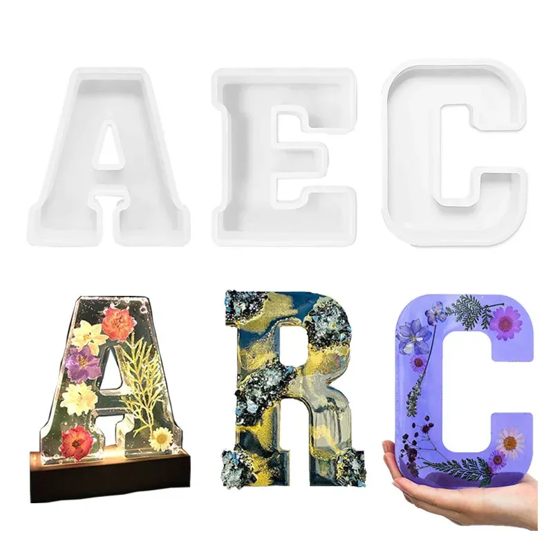 Moule silicone lettres alphabet pour décoration et artisanat