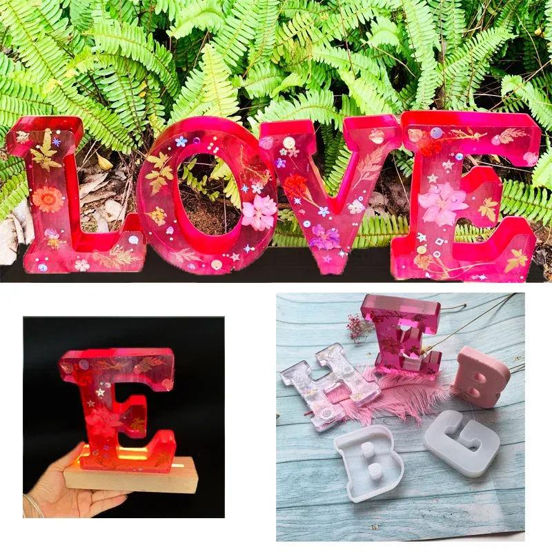 Moule silicone lettres alphabet pour décoration et artisanat