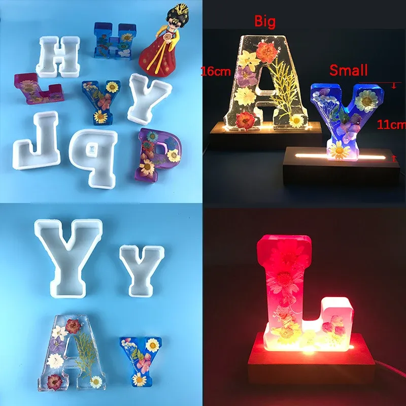 Moule silicone lettres alphabet pour décoration et artisanat