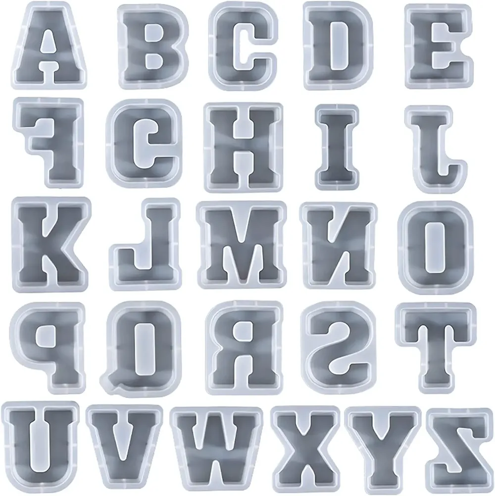 Moule silicone lettres alphabet pour décoration et artisanat