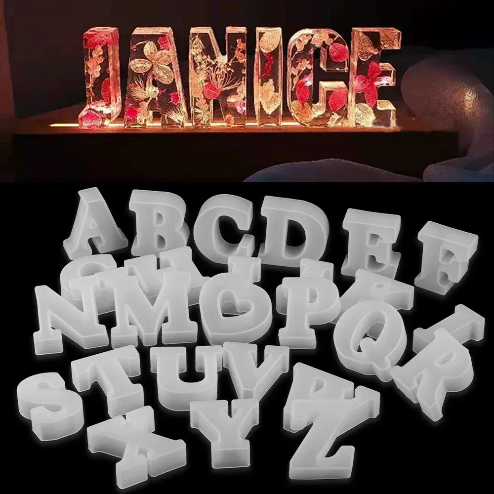 Moule silicone lettres alphabet pour loisirs créatifs et fêtes
