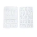 Moule silicone lettres anglaises pour bijoux décoration – Couleur White mold