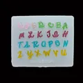 Moule silicone lettres chiffres pour bijoux DIY – Couleur BLANC (A)