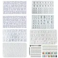 Moule silicone lettres chiffres pour porte-clés bijoux – 1
