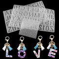 Moule silicone lettres chiffres pour porte-clés bijoux – 5