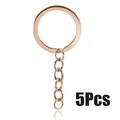 Moule silicone lettres chiffres pour porte-clés bijoux – Couleur 5Pcs-Gold
