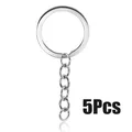 Moule silicone lettres chiffres pour porte-clés bijoux – Couleur 5Pcs-Silver