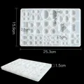 Moule silicone lettres chiffres pour porte-clés bijoux – Couleur Gem