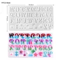 Moule silicone lettres chiffres pour porte-clés bijoux – Couleur Letter 04