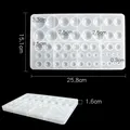 Moule silicone lettres chiffres pour porte-clés bijoux – Couleur Round