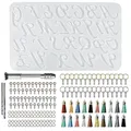 Moule silicone lettres chiffres pour porte-clés bijoux – Couleur Set 06