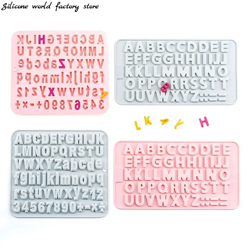 Moule silicone lettres et chiffres 3D
