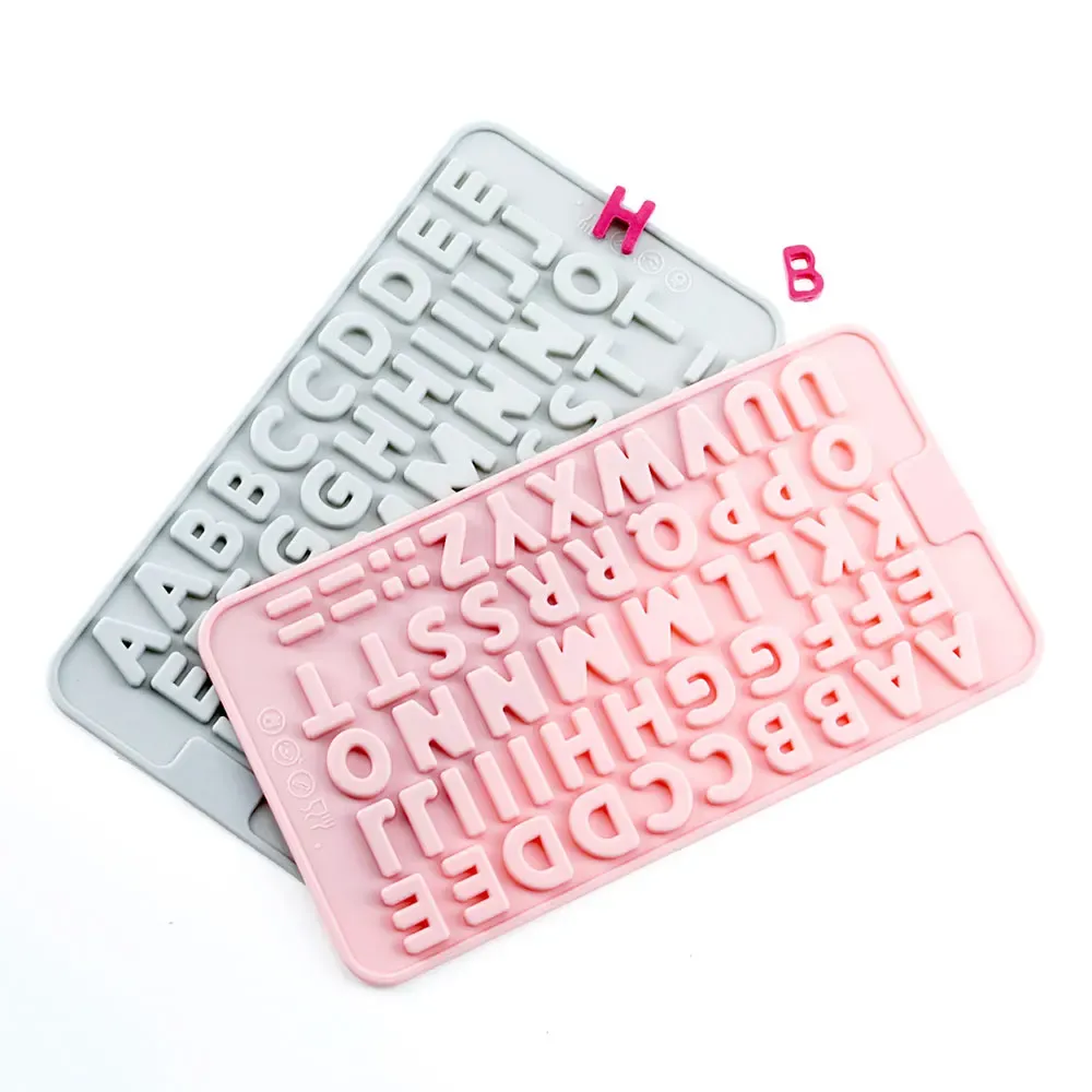 Moule silicone lettres et chiffres 3D