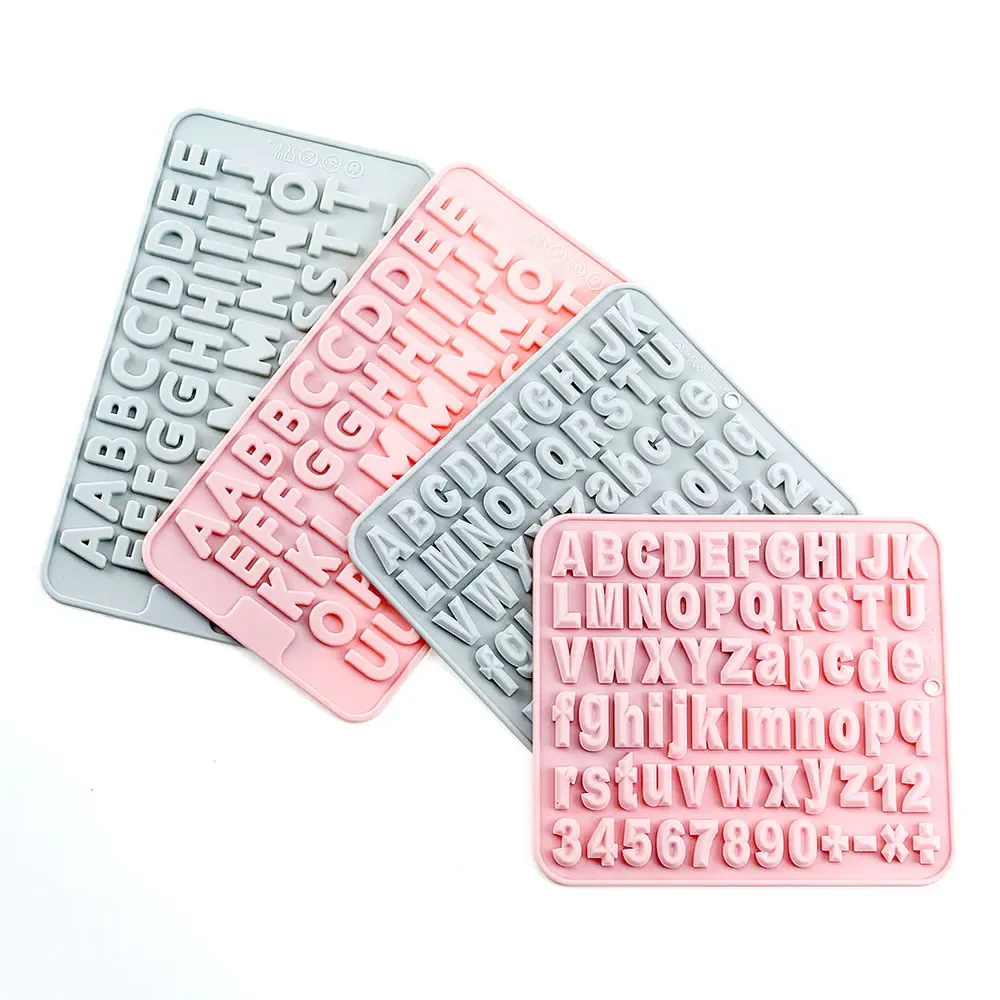 Moule silicone lettres et chiffres 3D