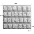 Moule silicone lettres et chiffres pour bijoux – Couleur Letter Mold05