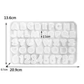 Moule silicone lettres et chiffres pour bijoux – Couleur Letter Mold06