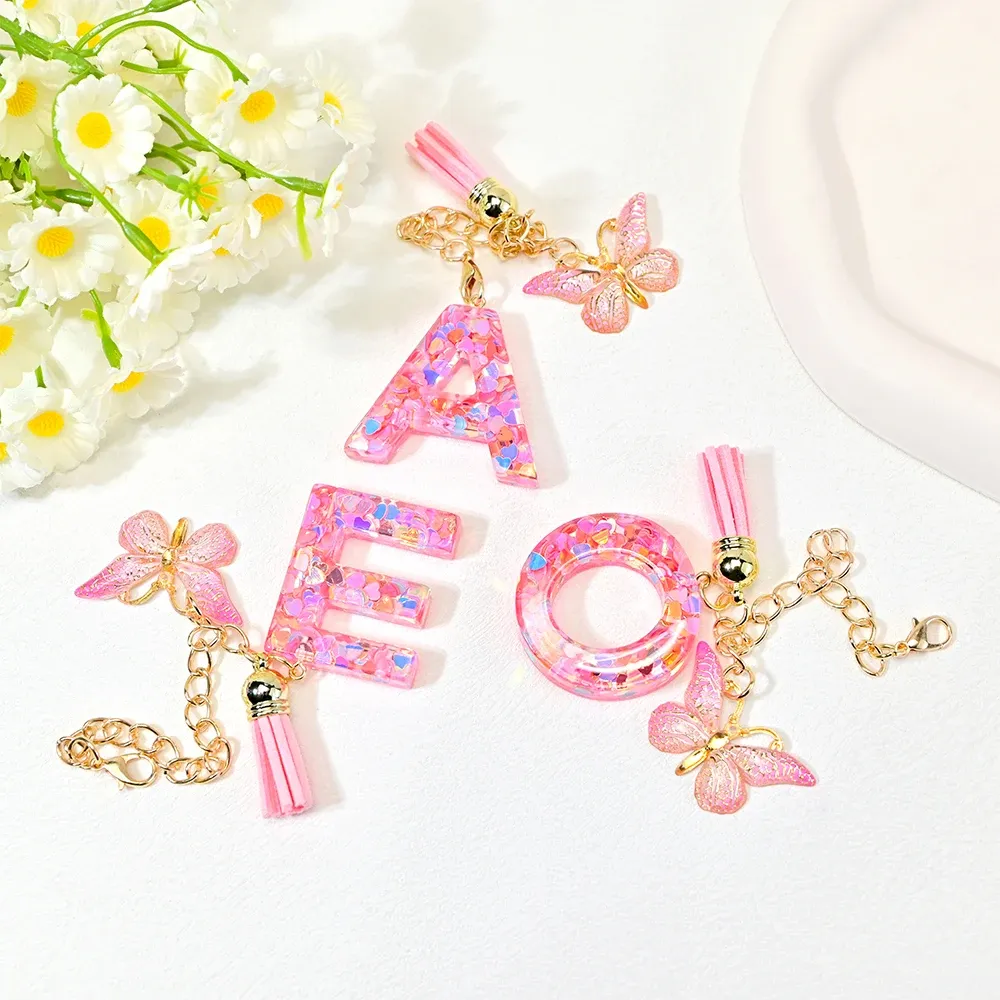 Moule silicone lettres et chiffres pour bijoux résine