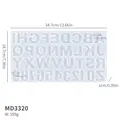Moule silicone lettres et chiffres pour bijoux résine – Couleur MD3320 Alphabet mold