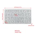 Moule silicone lettres et chiffres pour bijoux résine – Couleur MD3321 Alphabet mold