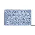 Moule silicone lettres et chiffres pour bijoux – Couleur Style 04