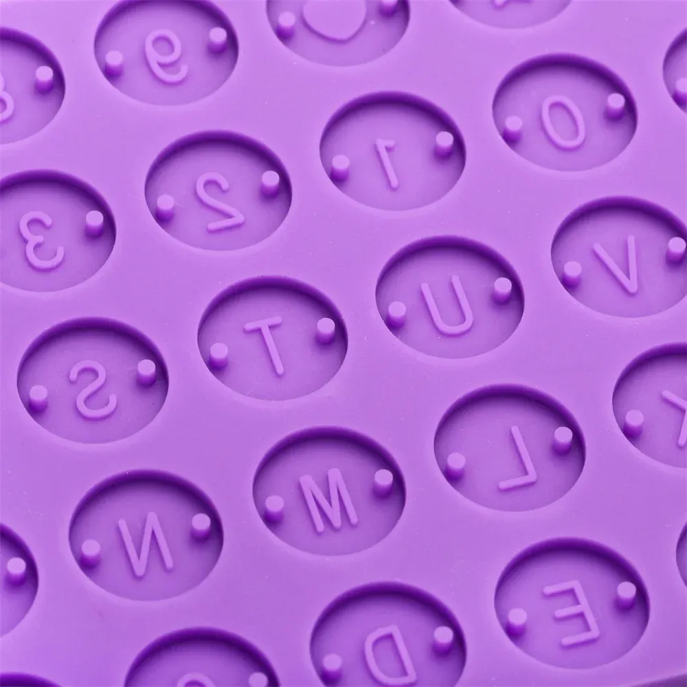 Moule silicone lettres et chiffres pour bracelets bijoux DIY