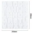 Moule silicone lettres et chiffres pour porte-clés et bijoux – Couleur BLANC (01)