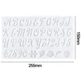 Moule silicone lettres et chiffres pour porte-clés et bijoux – Couleur Bleu (06)