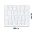 Moule silicone lettres et chiffres pour porte-clés et bijoux – Couleur noir (02)