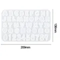 Moule silicone lettres et chiffres pour porte-clés et bijoux – Color vert (03)