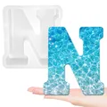Moule silicone lettres majuscules 26 pièces alphabet – Couleur Argent (N)