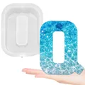 Moule silicone lettres majuscules 26 pièces alphabet – Couleur Blanc crème (Q)