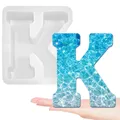 Moule silicone lettres majuscules 26 pièces alphabet – Couleur Clair (K)