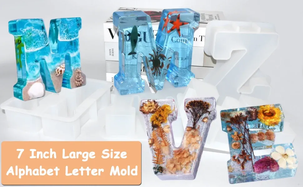 Moule silicone lettres majuscules 26 pièces alphabet