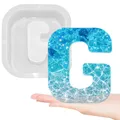 Moule silicone lettres majuscules 26 pièces alphabet – Couleur Vert armée (G)