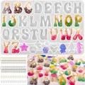Moule silicone lettres pour porte-clés et bijoux résine – 1