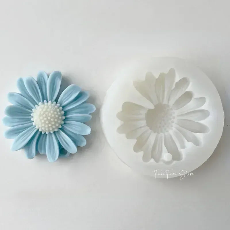 Moule silicone marguerite et tournesol pour bougie