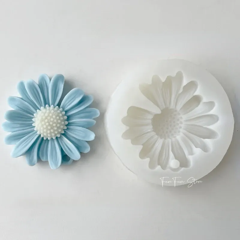 Moule silicone marguerite et tournesol pour bougie