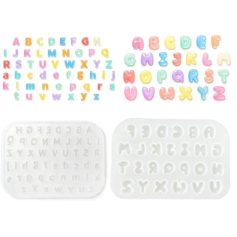 Moule silicone mini lettres cristal