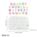 Moule silicone mini lettres et pendentif – Couleur Cute letter A1