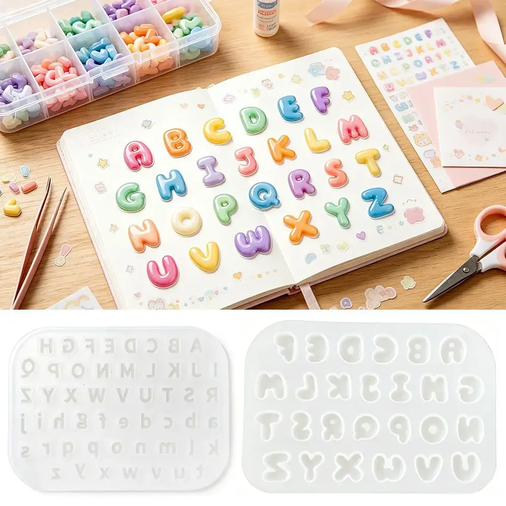 Moule silicone mini lettres pour bijoux et porte-clés
