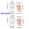 Moule silicone mouton mignon pour bougies et savons – Couleur 2PCS Mold 01