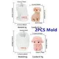 Moule silicone mouton mignon pour bougies et savons – Couleur 2PCS Mold 02