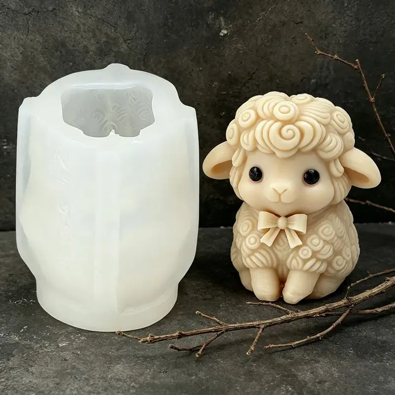 Moule silicone mouton mignon pour bougies et savons