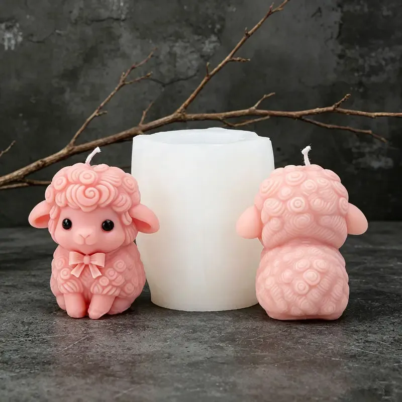 Moule silicone mouton mignon pour bougies et savons