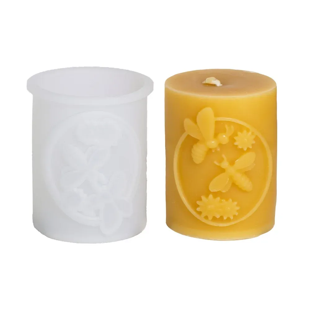 Moule silicone nid d'abeille 3D pour bougies et plâtre