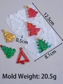 Moule silicone noël pour porte-clés et bijoux artisanaux – Couleur Gris clair (01)