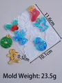 Moule silicone noël pour porte-clés et bijoux artisanaux – Couleur jaune clair (03)